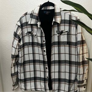 Regal Exchange Black and White Plaid Shirt
